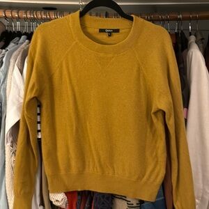 Quince 100% Mongolian Cashmere Luxe Shrunken Sweater Soft Muted Orange Size L